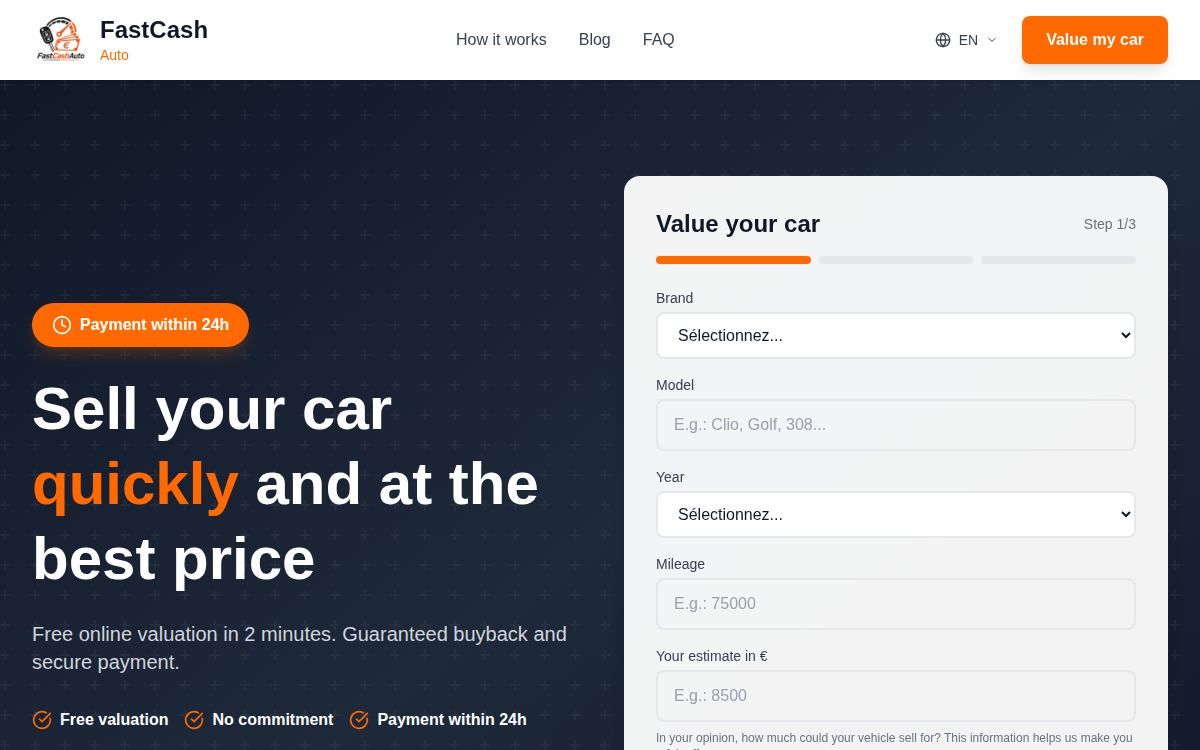 Aperçu de fastcashauto.be
